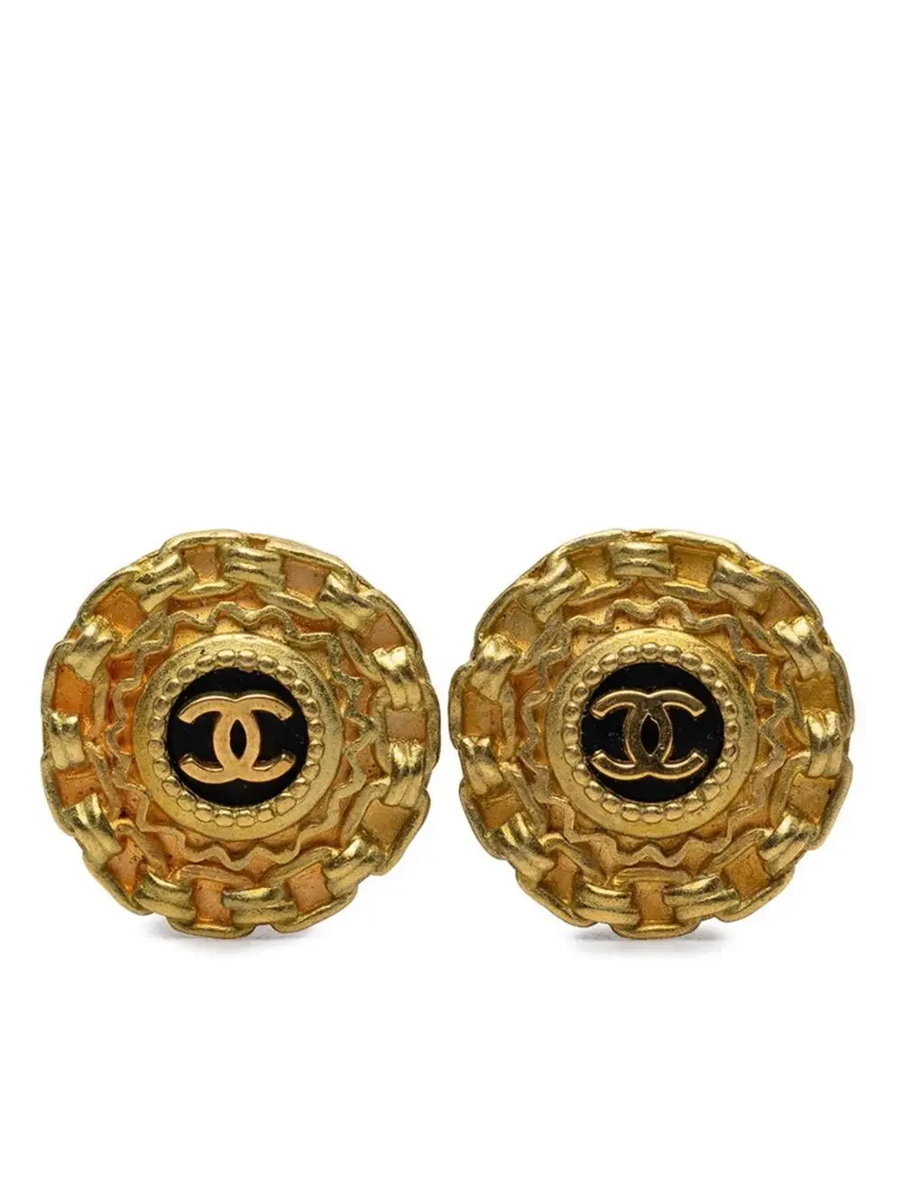 Chanel Cc Logo Clip-On Earrings Gold- #287755C68B